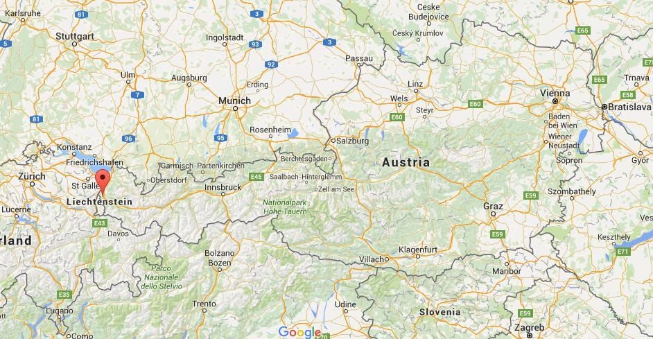 karta фельдкирх Austrija