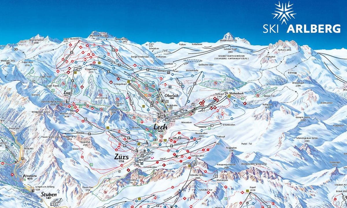 karta arlberg, Austrija