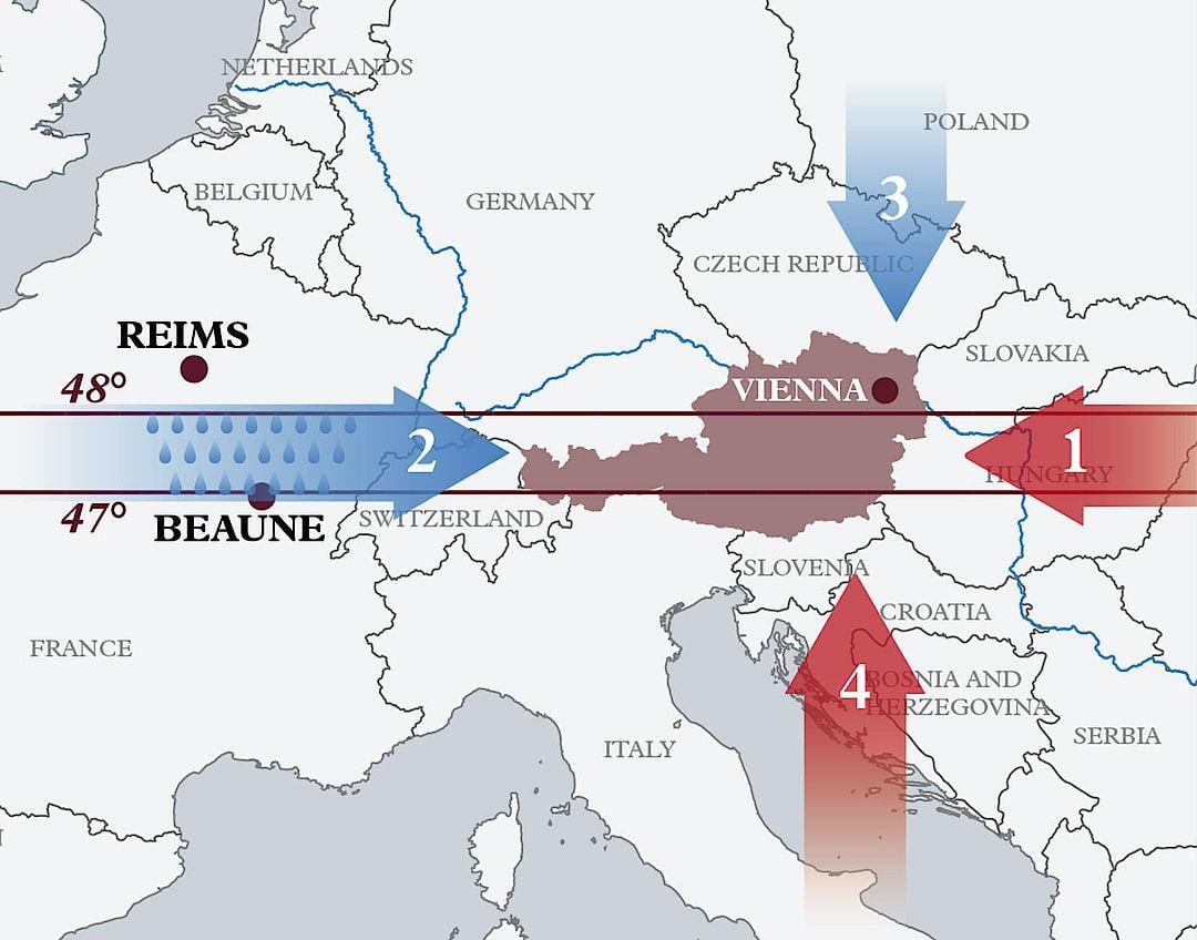 karta Austrije klima