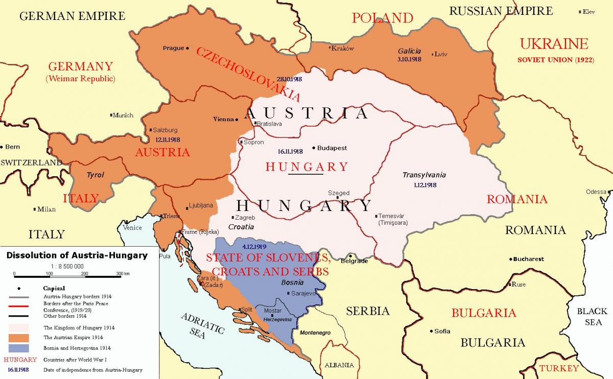 Austrija Mađarska karta 1900