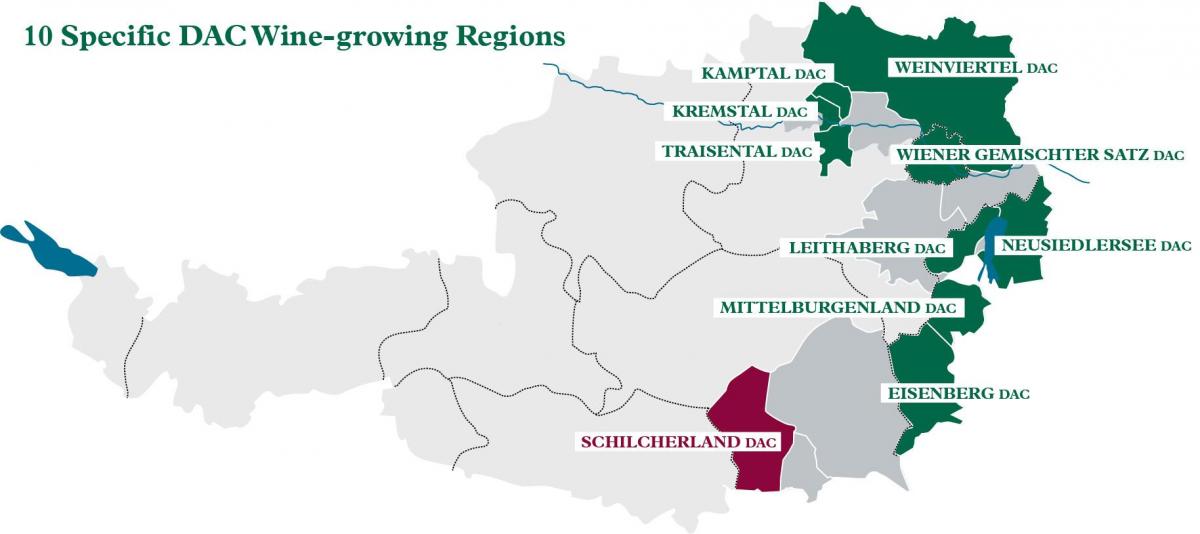 austrijska vina regije karti