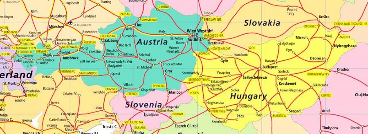 Austrija željeznica karti