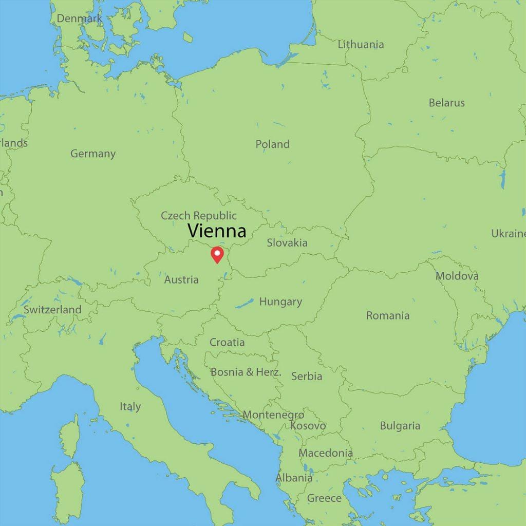 karta beča, Austrija karti Europe