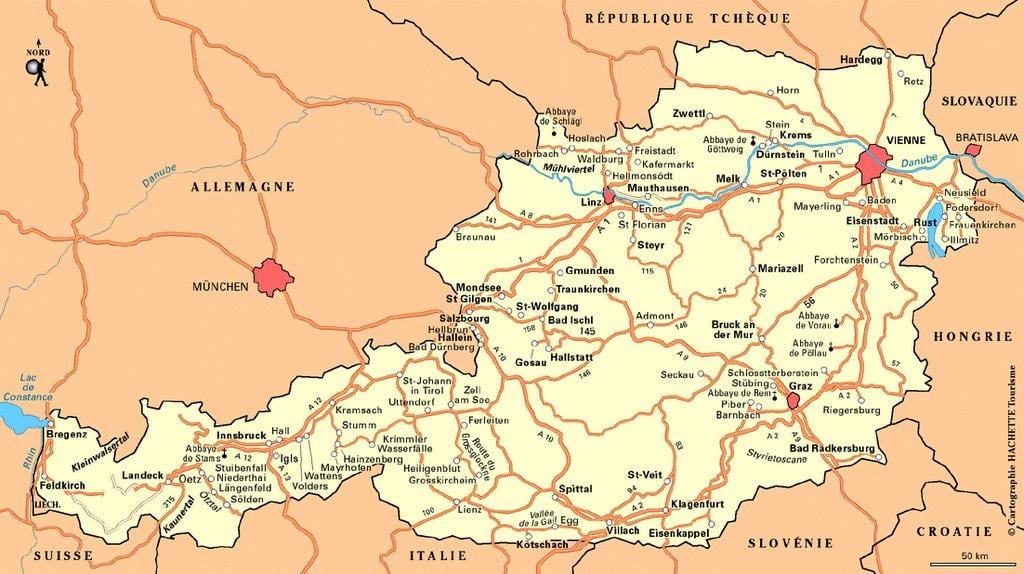 karta Beč Austrija