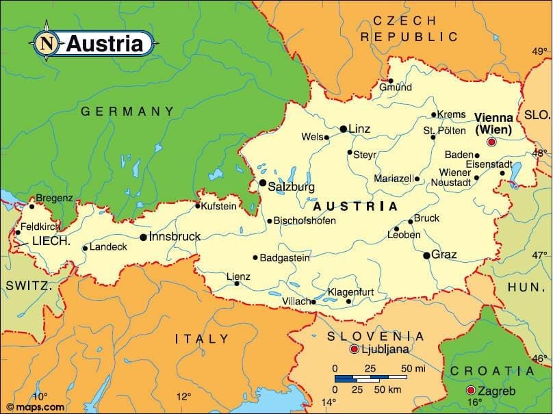Austrija Innsbruck karti
