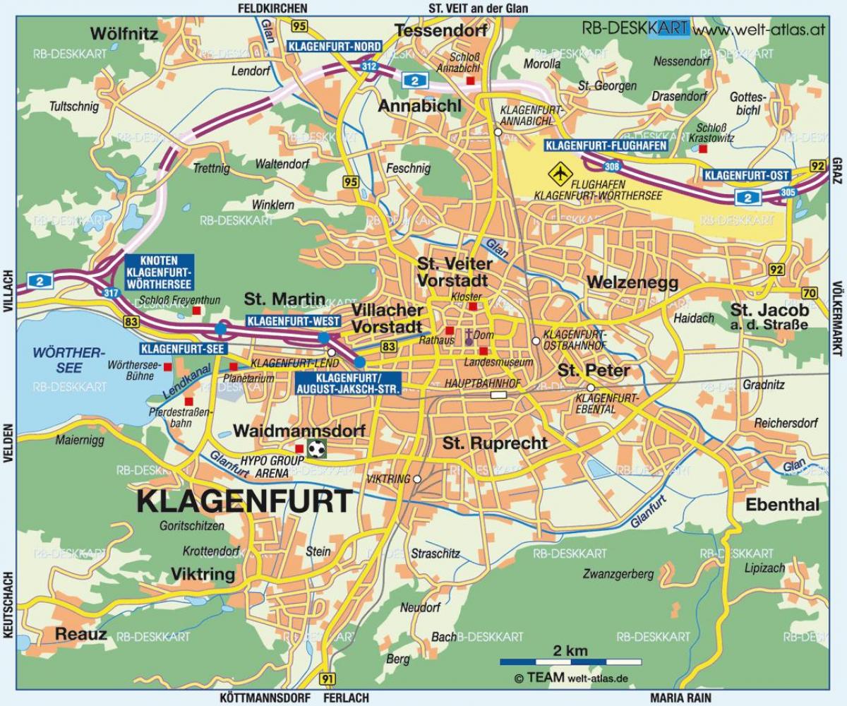 karta klagenfurt, Austrija