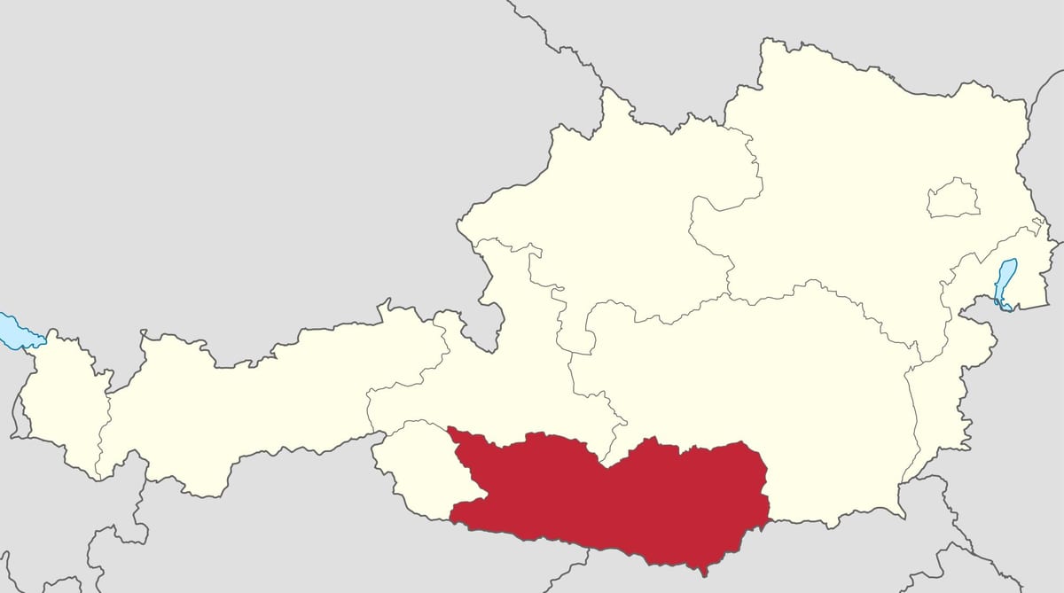 karta koruška, Austrija