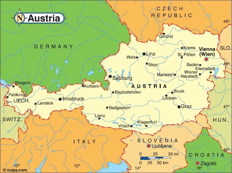 karta landeck Austrija