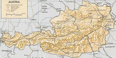 Austrija geografska karta