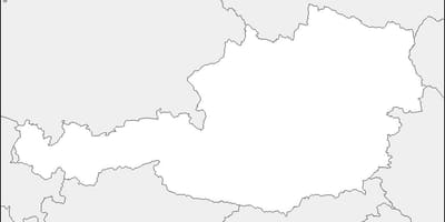 Karta Austrije kartica outline
