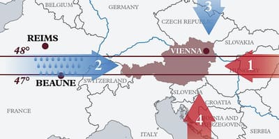 Karta Austrije klima