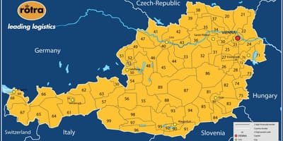 Karta Austrije Poštanski broj 