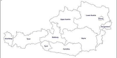 Бланковой karta Austrije
