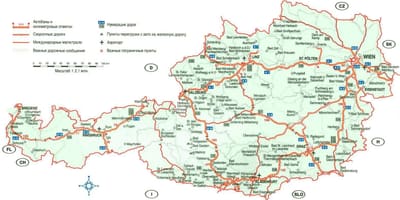 Austrija kartica putovanja