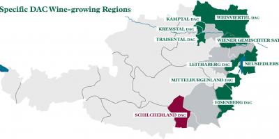 Austrijska vina regije karti
