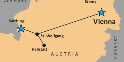 Karta hallstatt Austrija 