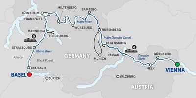 Karta rijeke Austriji 