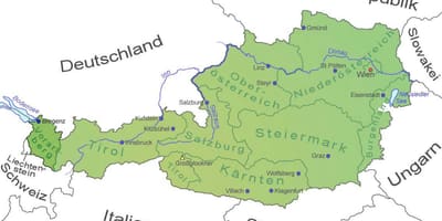 Karta Austrija vorarlberg